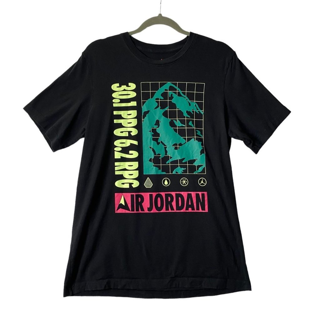Air Jordan Men Black Standard Winter Utility Mountainside‎ Tee T-Shirt Sz Medium